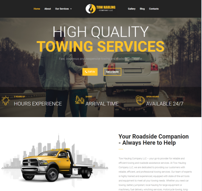 Tow hauling web design, SEO and guest posting by webfiery